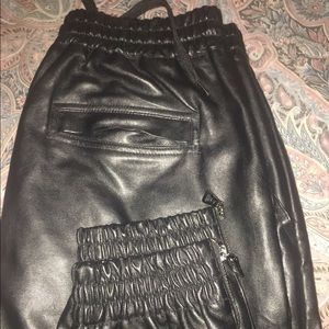 Lamb skin leather pants